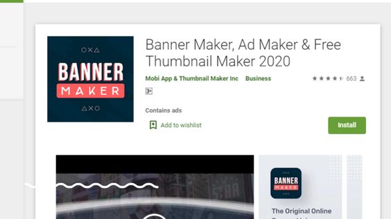 Banner Maker App for Android to create custom thumbnail